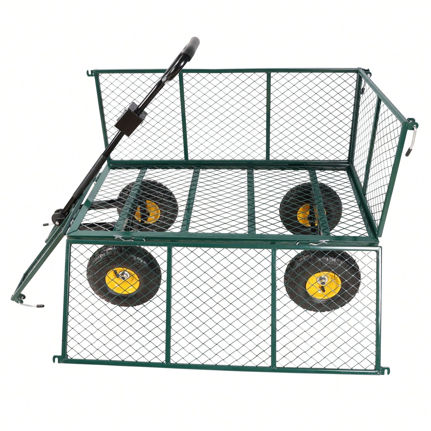 Transportable Green Flower Cart With Cloth Bag - Ideal For Firewood And Garden Essentials