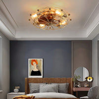 Sleek Low Profile Industrial Ceiling Fan With Integrated Lighting And Remote Control