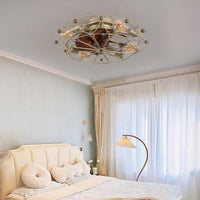 Sleek Low Profile Industrial Ceiling Fan With Integrated Lighting And Remote Control