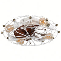 Sleek Low Profile Industrial Ceiling Fan With Integrated Lighting And Remote Control