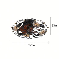 Sleek Low Profile Industrial Ceiling Fan With Integrated Lighting And Remote Control