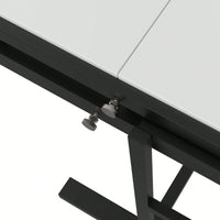 Elegant Solid Mahogany Multifunction Convertible Dining Table With Space-Saving Shelf, Ideal For Home And Studio - White Finish