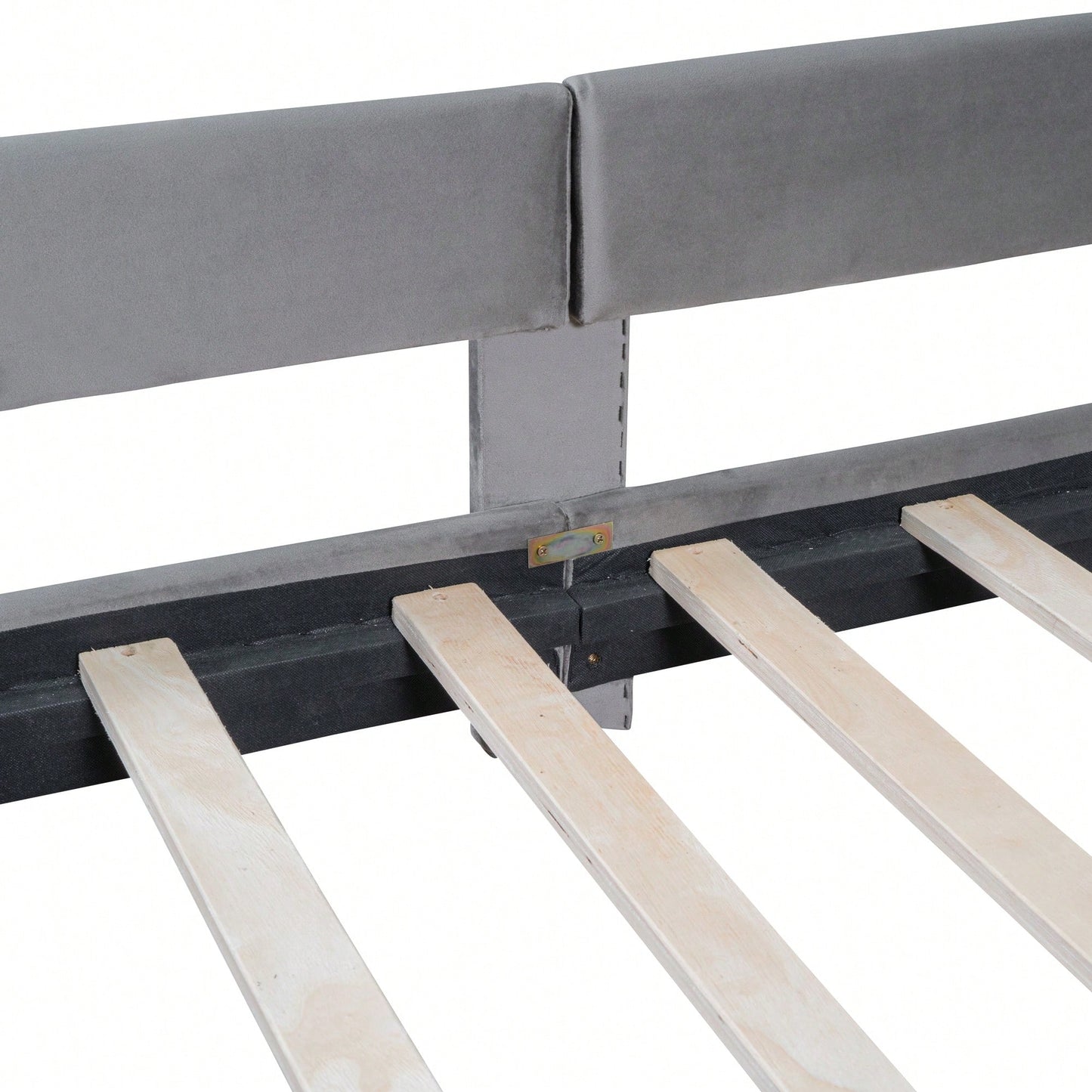 Elegant Beige Twin Size Upholstered Daybed With Classic Striped Headboard – Versatile And Stylish Sleeping Solution For Any Room