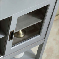 Stylish Grey Sideboard Buffet Table With Storage Doors For Elegant Dining And Living Spaces