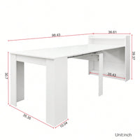 Versatile Modern Extendable Dining Table With Convenient Storage Solutions