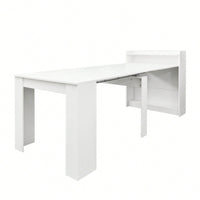 Versatile Modern Extendable Dining Table With Convenient Storage Solutions