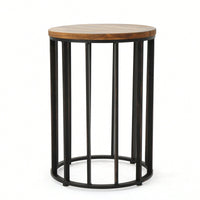 Elegant 15-Inch Round Side Table For Living Room Or Bedroom Decor