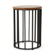 Elegant 15-Inch Round Side Table For Living Room Or Bedroom Decor