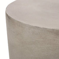 Lightweight Outdoor Concrete Side Table In Light Gray Finish