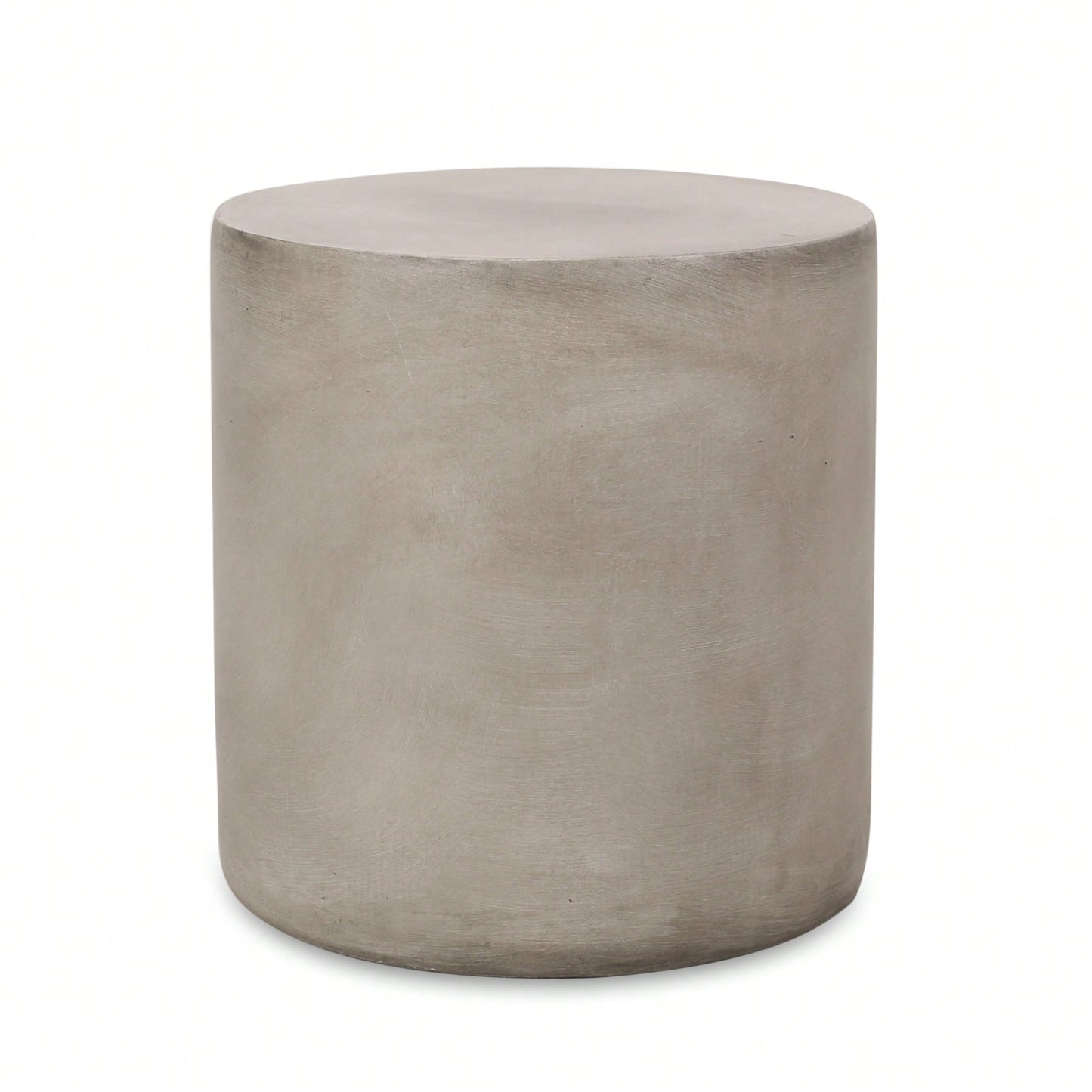 Lightweight Outdoor Concrete Side Table In Light Gray Finish