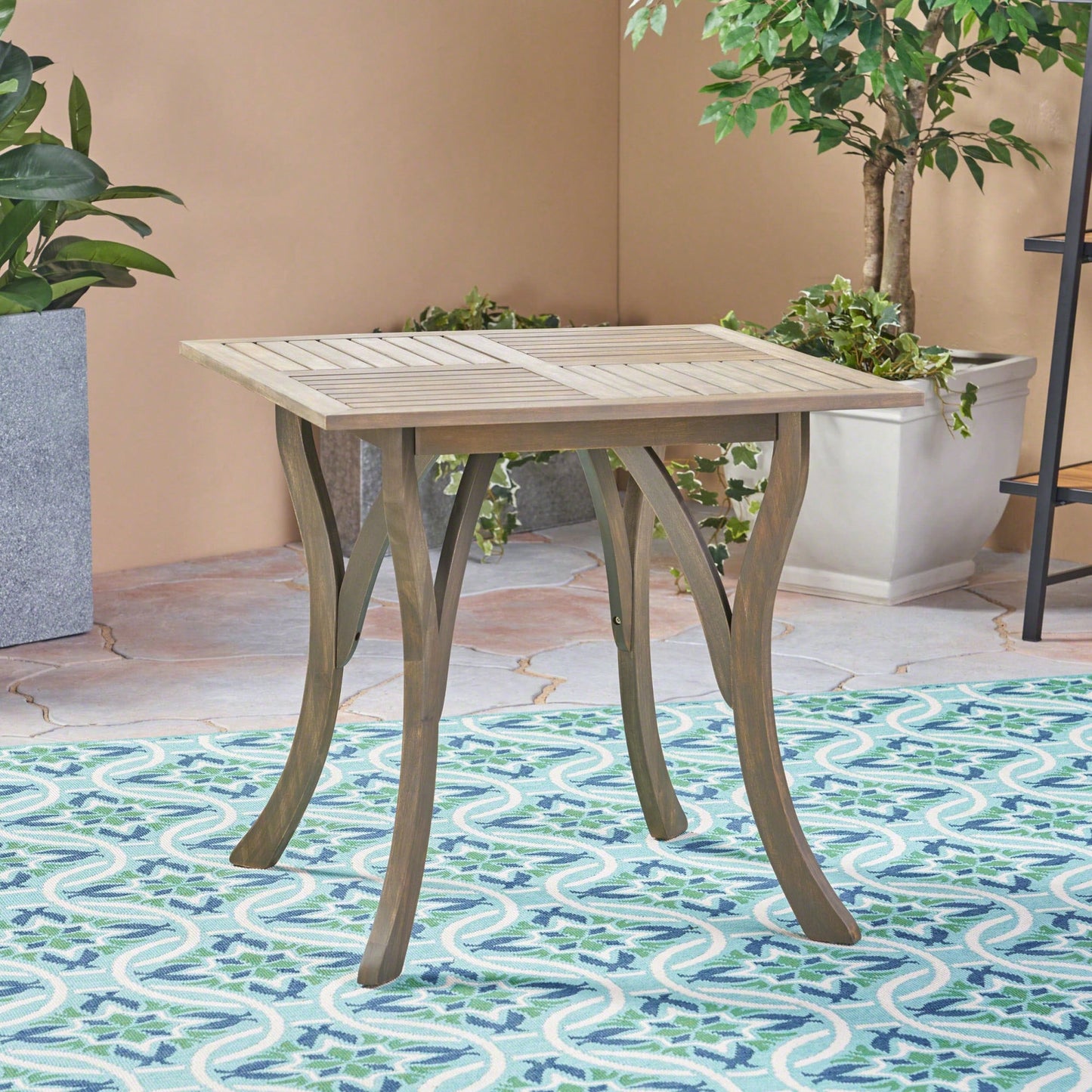 Elegant 31.5 Inch Square Wooden Dining Table For Modern Home Decor