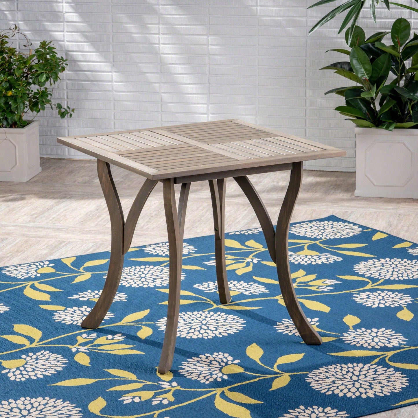 Elegant 31.5 Inch Square Wooden Dining Table For Modern Home Decor