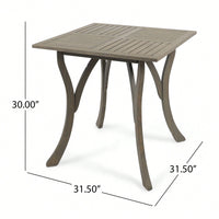 Elegant 31.5 Inch Square Wooden Dining Table For Modern Home Decor