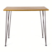 Industrial Wood And Metal Bar Table For Modern Spaces