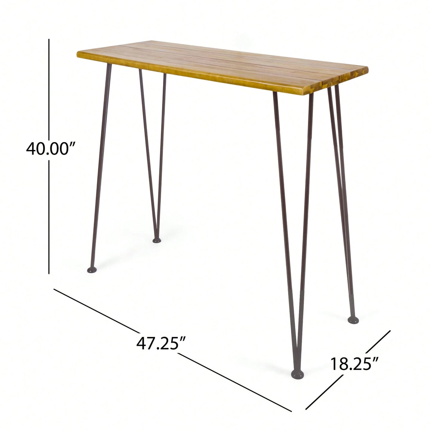 Industrial Wood And Metal Bar Table For Modern Spaces