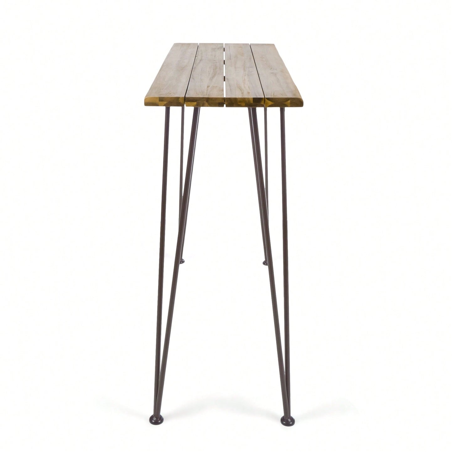 Industrial Wood And Metal Bar Table For Modern Spaces