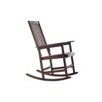 Light Brown Solid Wood Indoor Outdoor Rocking Chair Stylish Patio Furniture