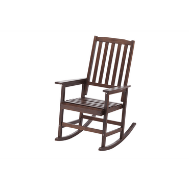 Light Brown Solid Wood Indoor Outdoor Rocking Chair Stylish Patio Furniture
