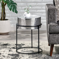 Elegant Round End Table With Modern Design For Living Room Or Bedroom