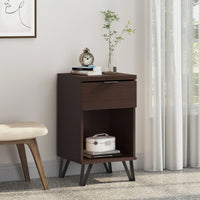 Tall End Table With Drawer For Living Room Or Bedroom Storage