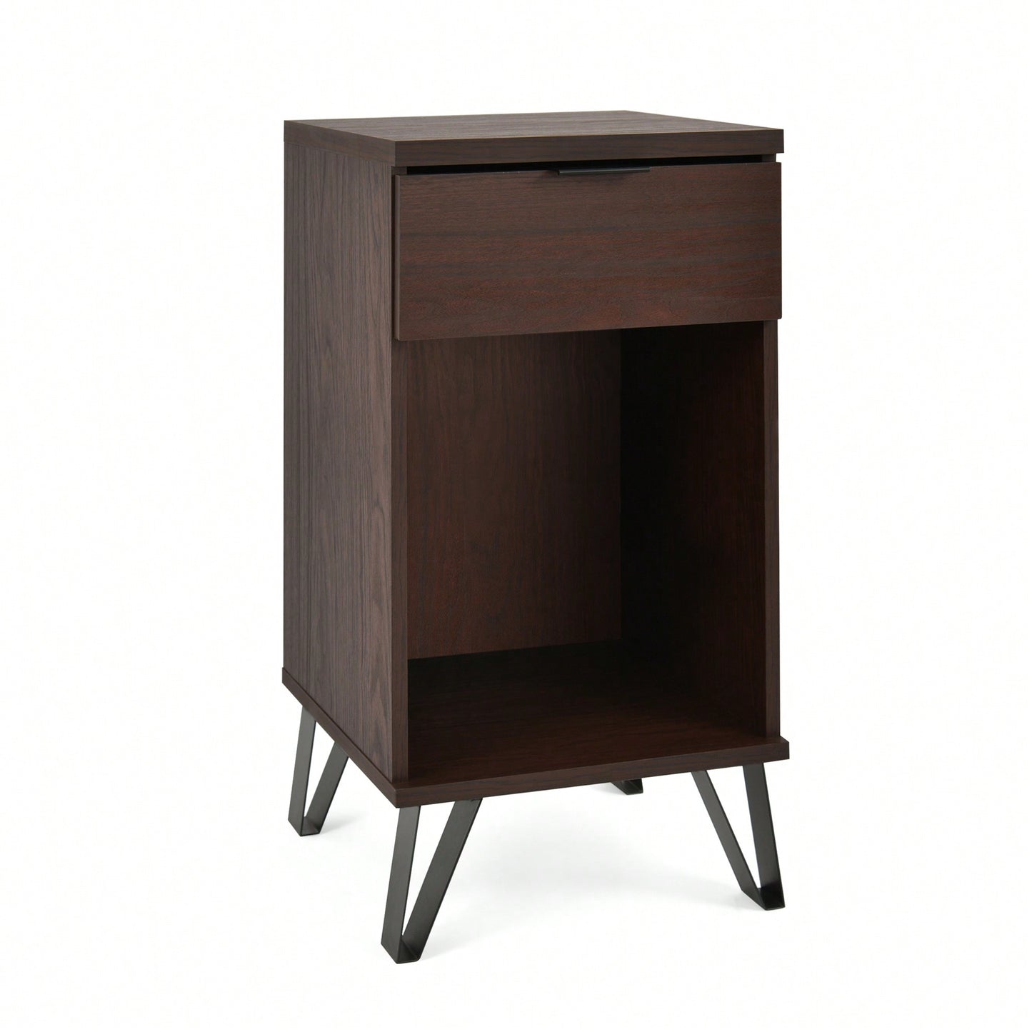 Tall End Table With Drawer For Living Room Or Bedroom Storage