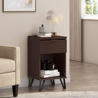 Tall End Table With Drawer For Living Room Or Bedroom Storage