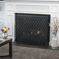 Elegant Fire Screen With Decorative Design For Home Safety And Style
