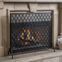 Elegant Fire Screen With Decorative Design For Home Safety And Style