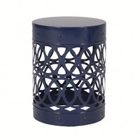 Large Outdoor Metal End Table For Patio And Garden Use