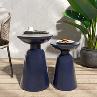 Industrial Style Metal Side Table With Storage Shelf For Living Room Or Bedroom