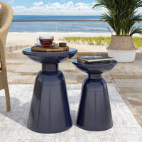 Industrial Style Metal Side Table With Storage Shelf For Living Room Or Bedroom