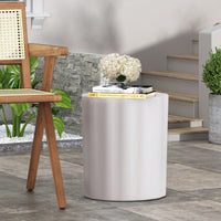 Lightweight Outdoor Concrete Side Table For Patio And Garden Use