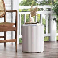 Lightweight Outdoor Concrete Side Table For Patio And Garden Use