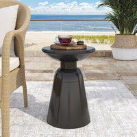 Large Outdoor Metal End Table For Patio And Garden Use