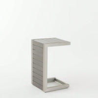 C-Shaped Modern Aluminum Table For Living Room And Patio Use