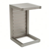 C-Shaped Modern Aluminum Table For Living Room And Patio Use