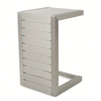 C-Shaped Modern Aluminum Table For Living Room And Patio Use
