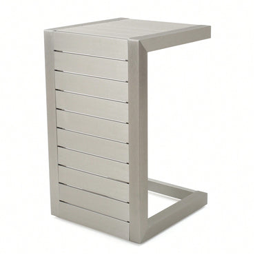 C-Shaped Modern Aluminum Table For Living Room And Patio Use