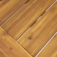 Rustic Outdoor Acacia Wood Coffee Table With Teak Finish And Metal Accents 27.25D X 45.75W X 18H