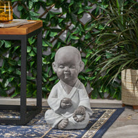 Whimsical Outdoor Monk Statue For Garden Decor And Tranquil Spaces