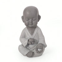 Whimsical Outdoor Monk Statue For Garden Decor And Tranquil Spaces