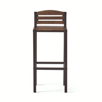Set Of 2 Outdoor Acacia Wood Barstools For Patio And Garden
