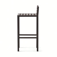 Set Of 2 Outdoor Acacia Wood Barstools For Patio And Garden