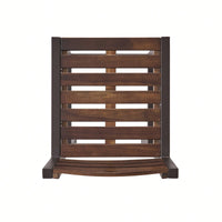 Set Of 2 Outdoor Acacia Wood Barstools For Patio And Garden
