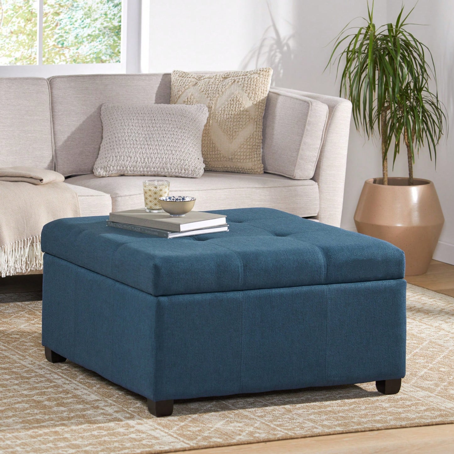 Stylish Storage Ottoman For Living Room And Bedroom Organization