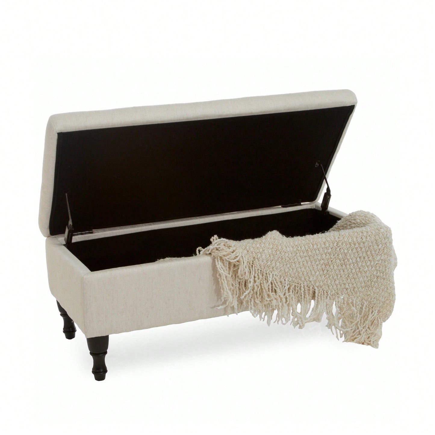 Elegant Storage Ottoman Bench For Living Room And Bedroom Organization