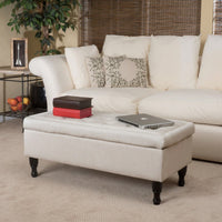 Elegant Storage Ottoman Bench For Living Room And Bedroom Organization