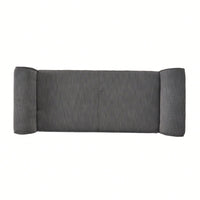 Stylish And Functional Armed Storage Bench With Cushion For Entryway Or Living Room