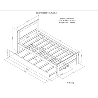 Walnut Twin Size Platform Bed Frame With Trundle For Space-Saving Sleep Solutions