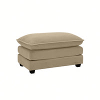 Versatile Ottoman Footstool In Tan Corduroy Fabric For 2 To 4 Seater Sofas